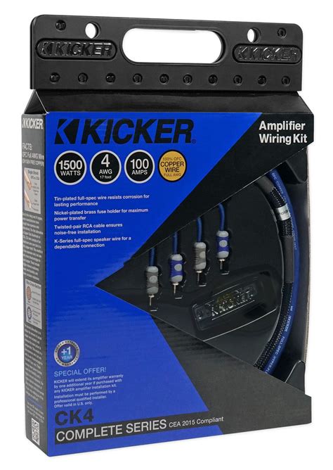 kicker 4 gauge amp kit